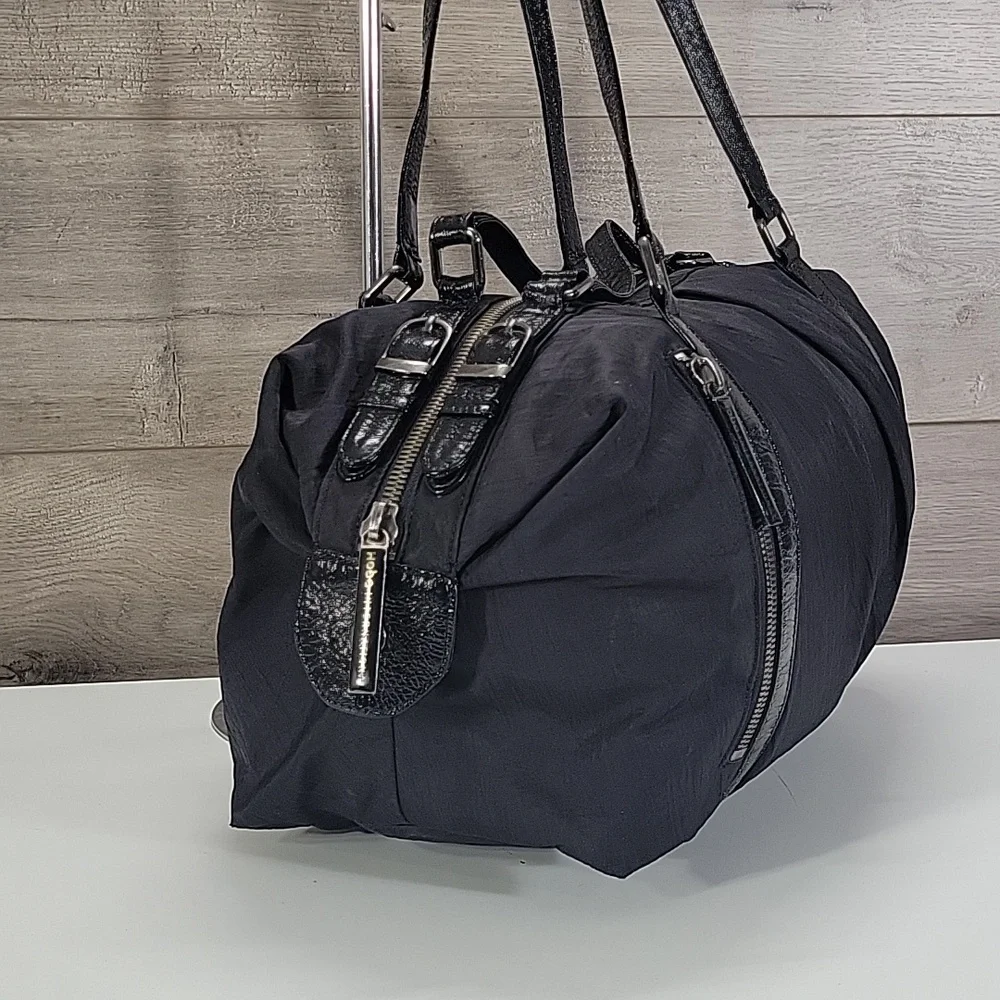 Hobo International Black Nylon /Leather Shoulder Bag